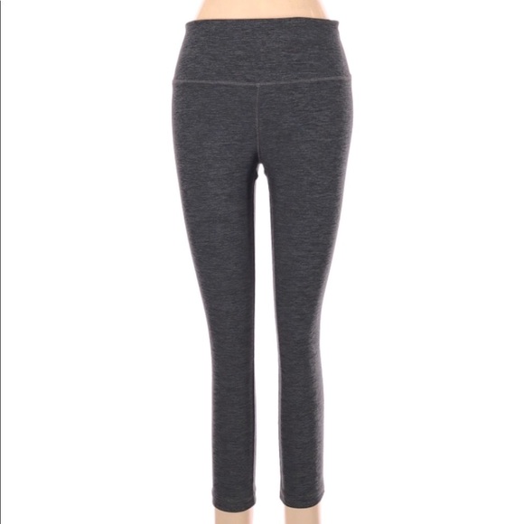 ABS medium grey black highwaisted fitness leggings - Picture 1 of 8